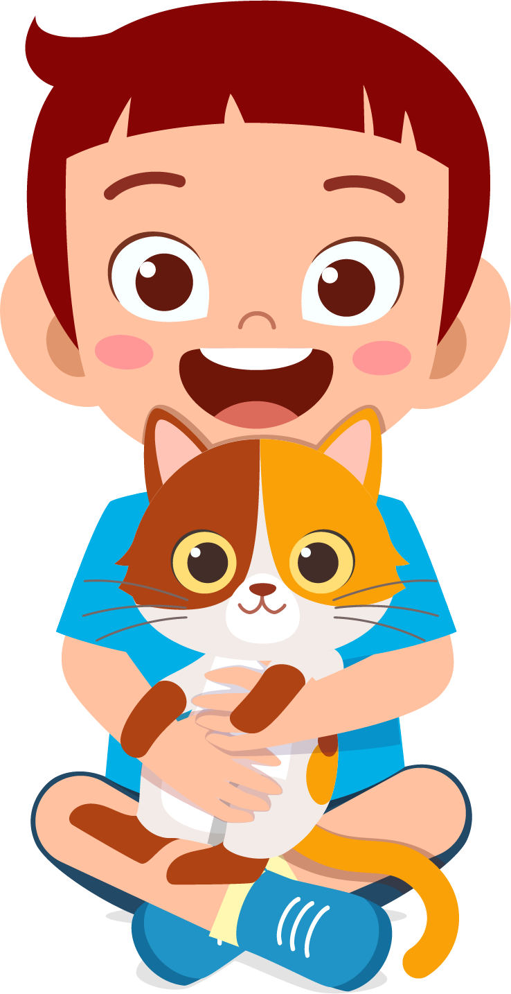 Niño gatito de Peques Français