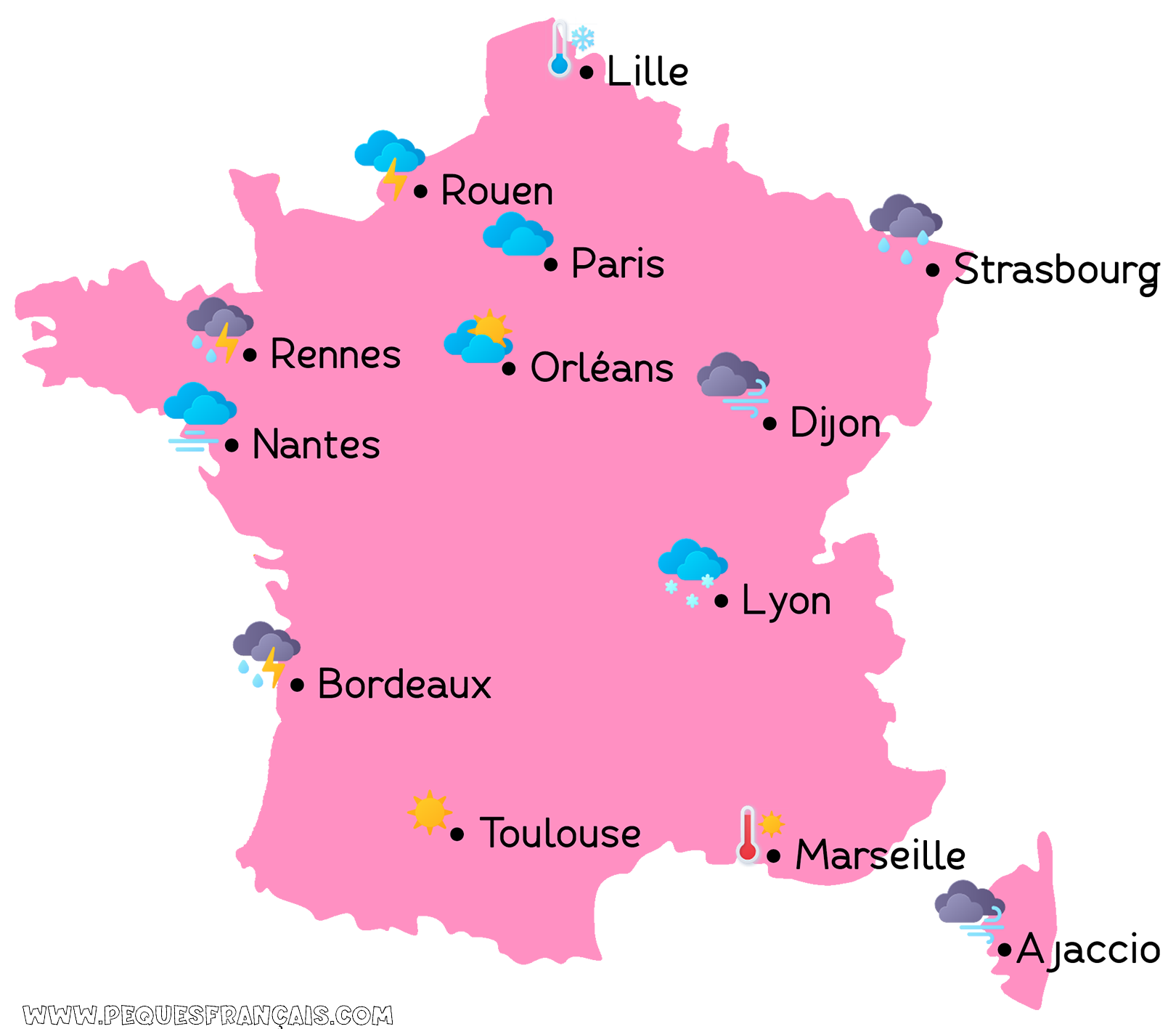 Imagen actividad el tiempo en francés de Peques Français