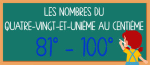 Los números del 81º al 100º en francés con Petit Monde Français